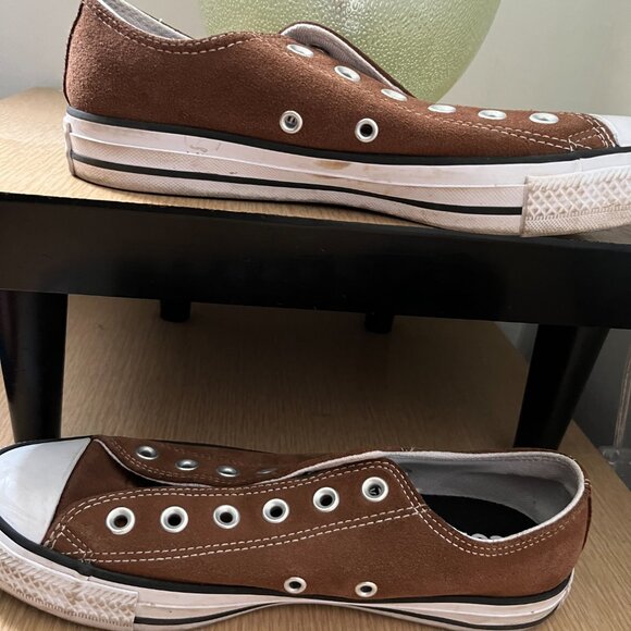 EUC CTAS Converse OX Low Skate Suede Dark Clove KICKS A07854C (6.5M/8.5W) - Picture 7 of 7